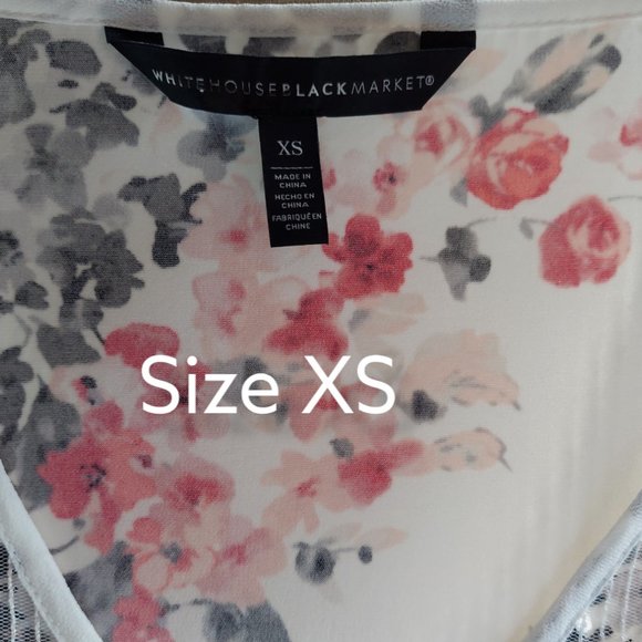 White House Black Market Sleeveless V Neck Top Women's Size XS - Picture 3 of 7